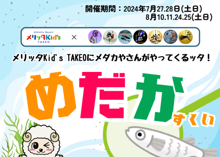 夏休みにメダカすくいがやってくる！